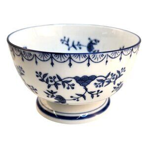 Blue & White Porcelain Serving Bowl By Royal China 6.25 wide x 4' tall